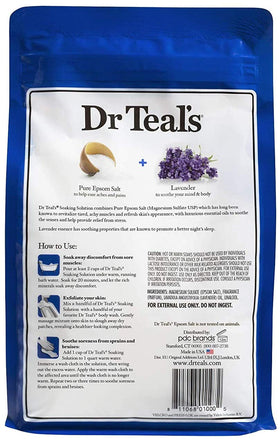 Dr Teal's bath in use with lavender creating relaxing evening soak