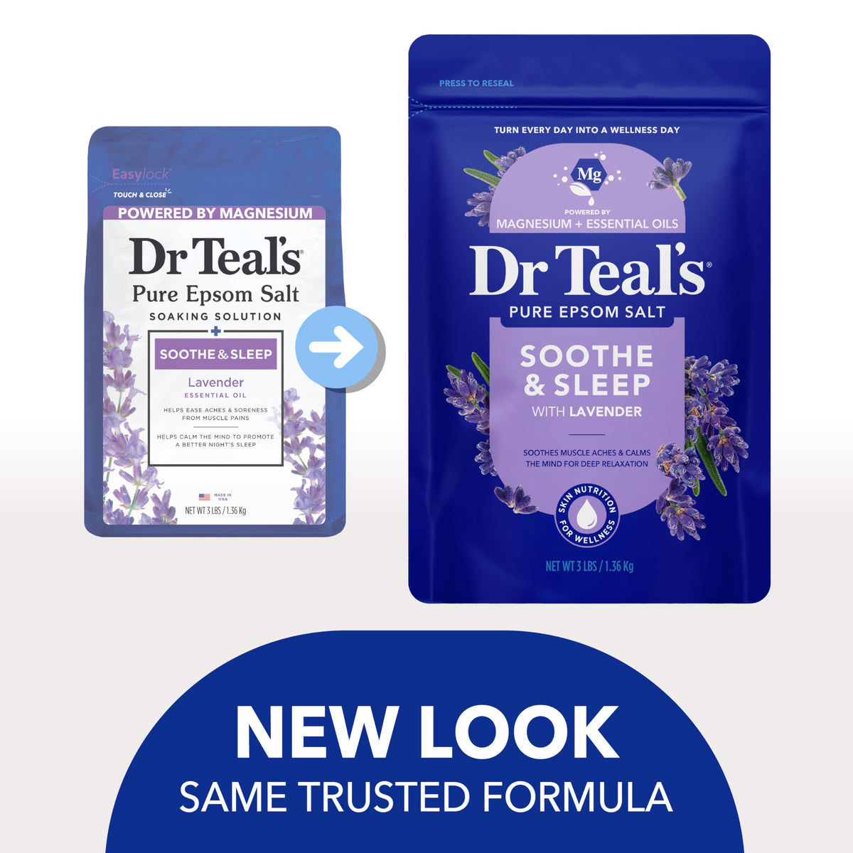Dr Teal's pouring salt into bathtub for relaxing magnesium soak