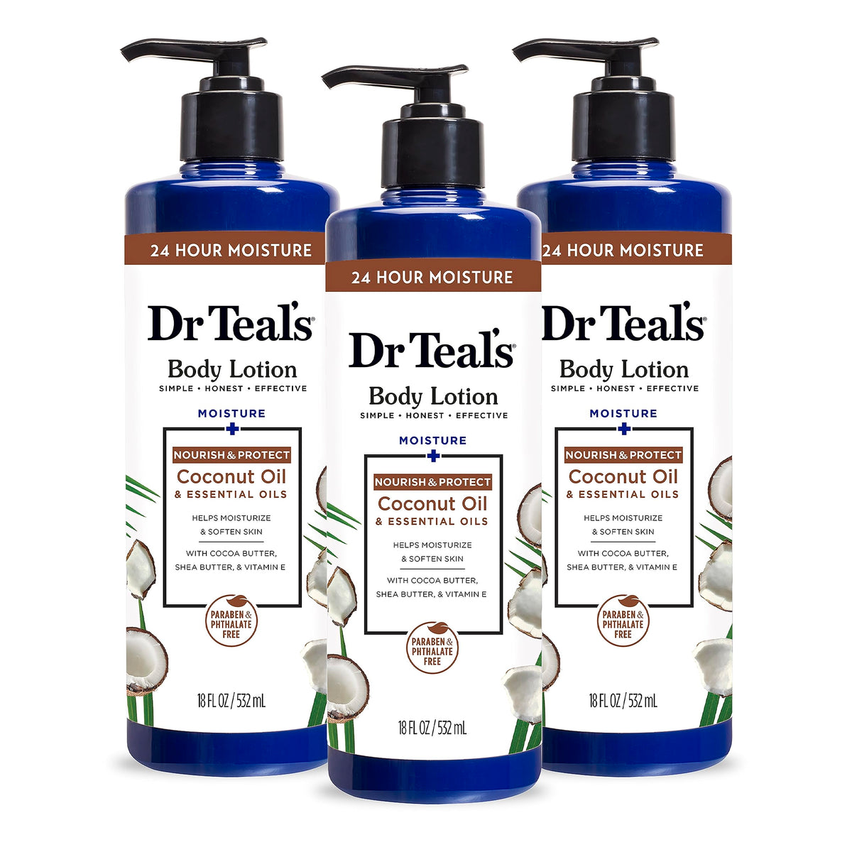 Dr Teal's front bottle view showing label and benefits