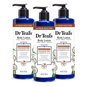 Dr Teal's front bottle view showing label and benefits