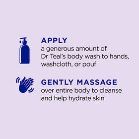 Dr Teal's label detail highlighting key ingredients and transparency