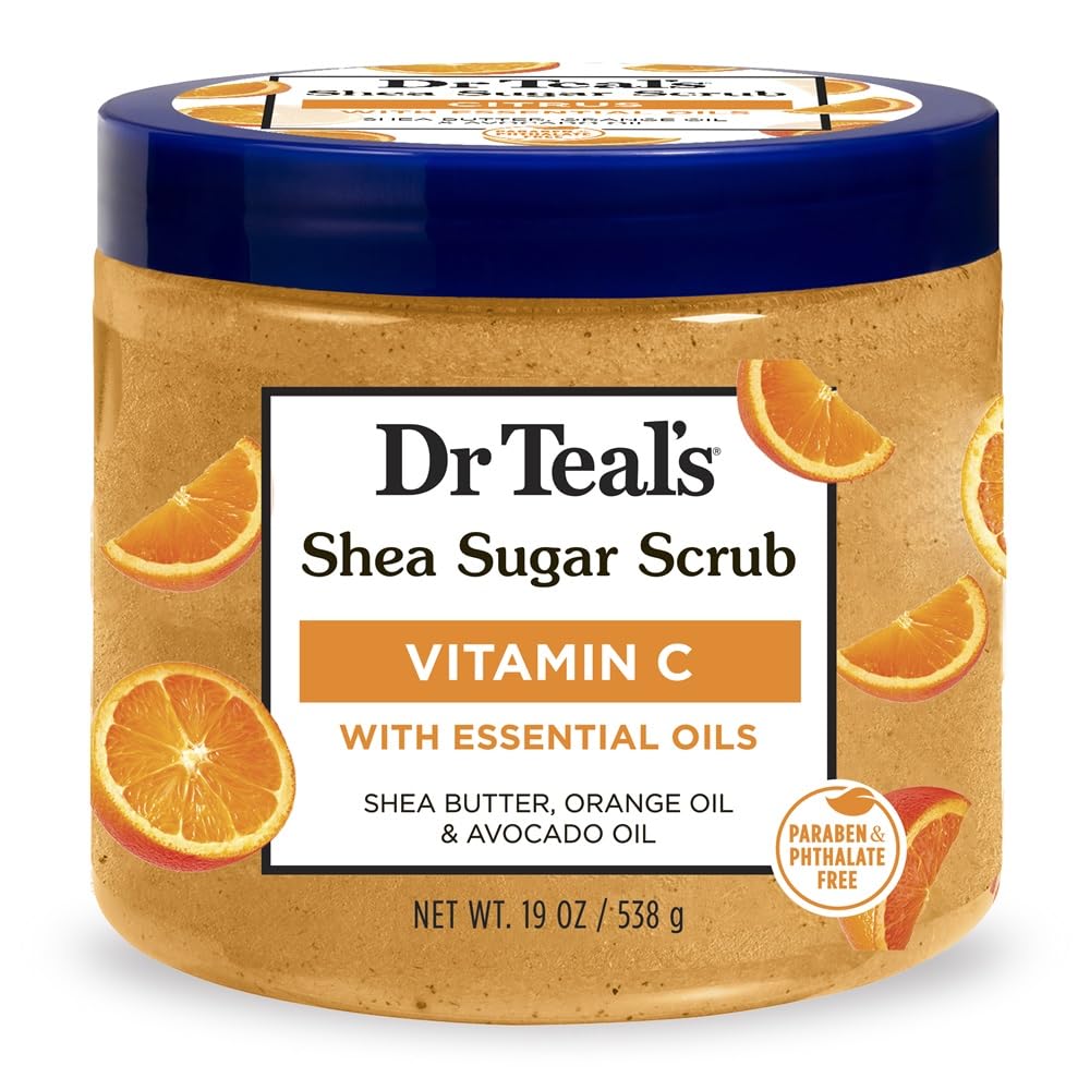 Dr Teal's jar front view showing label and citrus design, highlighting energizing scent