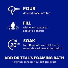 Dr Teal's close-up magnesium sulfate crystals delivering mineral support