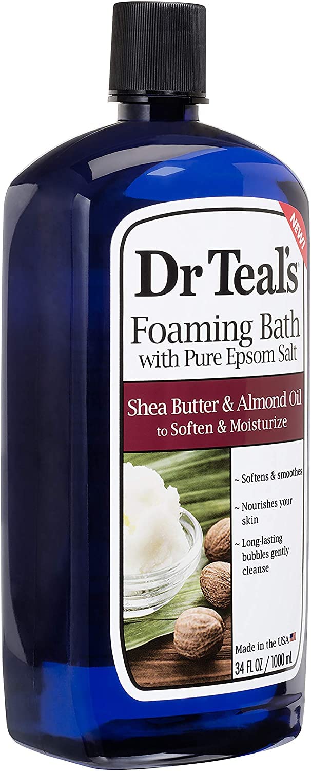 Dr Teal's shea butter texture close-up demonstrating moisturized skin feel