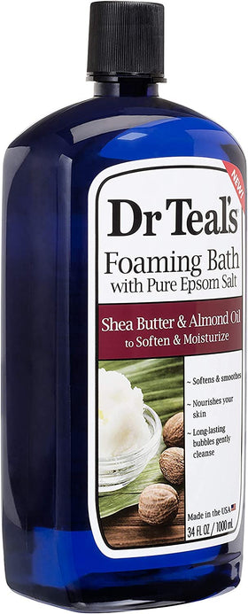 Dr Teal's shea butter texture close-up demonstrating moisturized skin feel