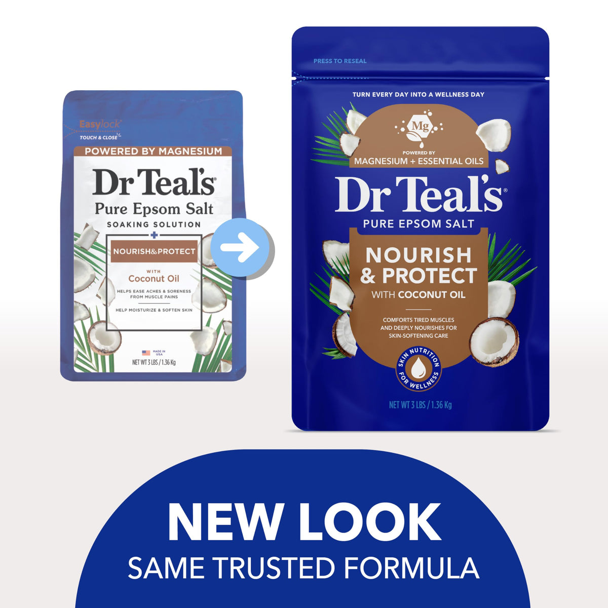Dr Teal's coconut oil ingredient image showing moisturizing benefit