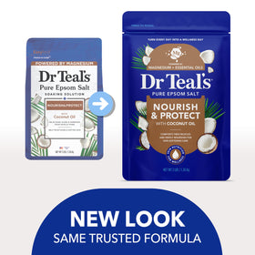Dr Teal's coconut oil ingredient image showing moisturizing benefit