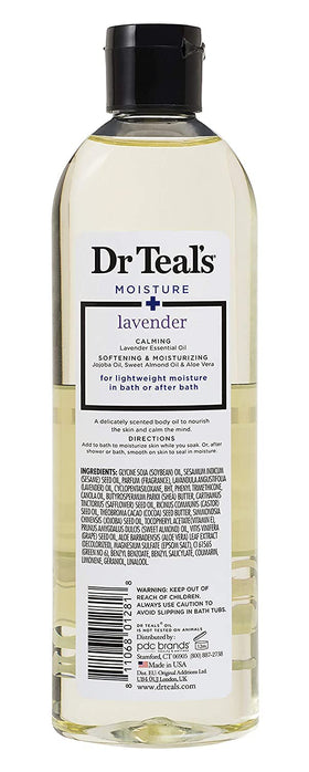 Dr Teal's eucalyptus and spearmint bottle detail showing crisp, refreshing scent