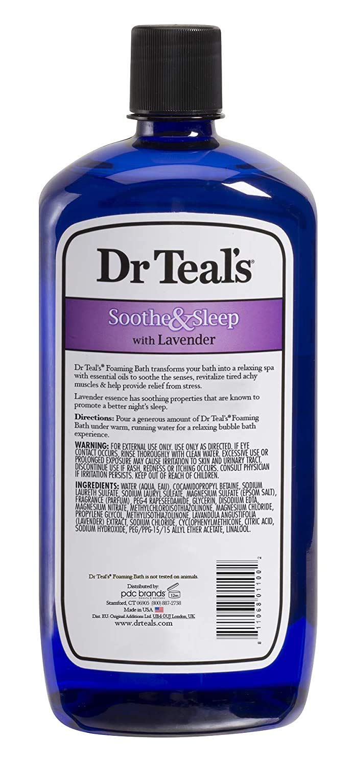 Dr Teal's eucalyptus and spearmint bottle pump detail showing dispensing ease and refreshing benefit