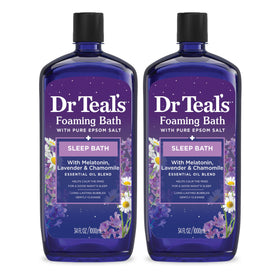 Dr Teal's front label showing product name and calming scent benefits