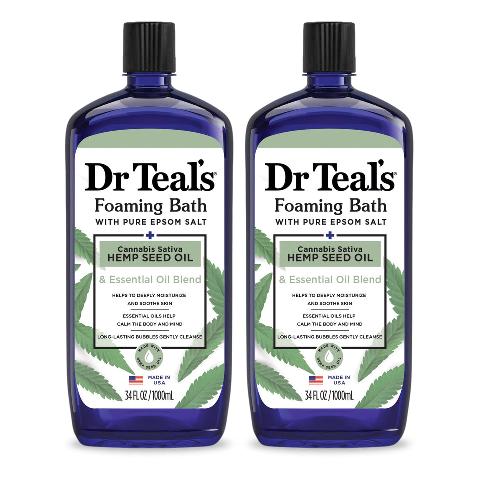Dr Teal's front packaging showing calming design and product name, promotes relaxation