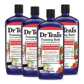 Dr Teal's front packaging showing bottle and clear product branding for easy recognition