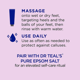 Dr Teal's open jar revealing salt and polish texture for smoothing