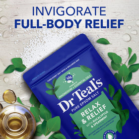 Dr Teal's foot soak setup showing a relaxing foot treatment benefit