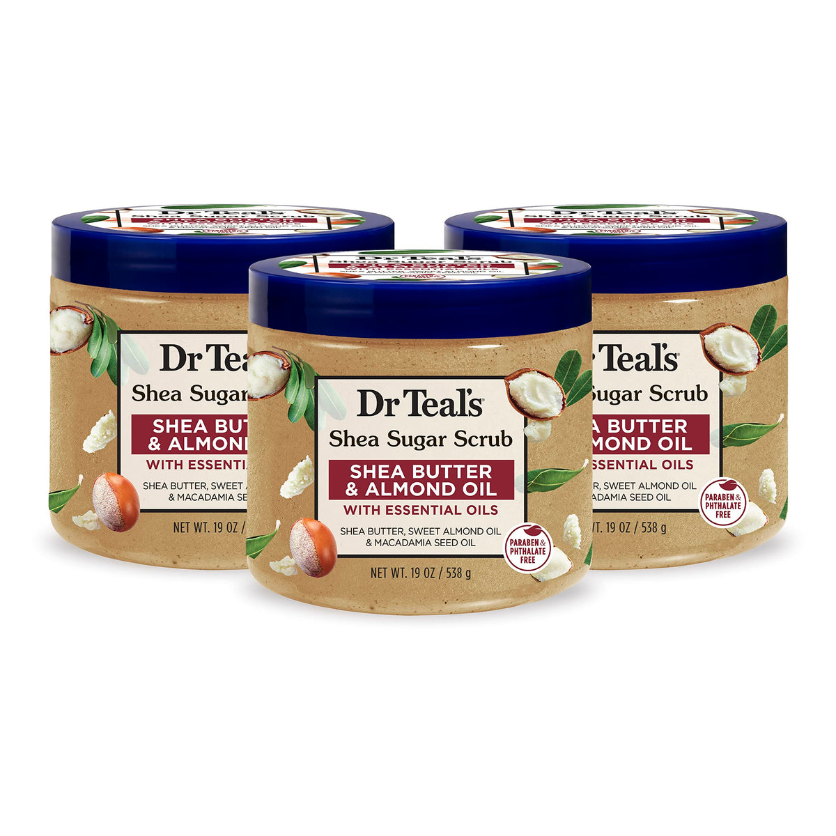 Dr Teal's front jar view showing product for soft, hydrated skin