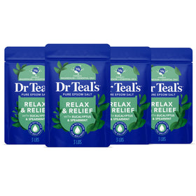 Dr Teal's front label showing eucalyptus and spearmint scent benefits
