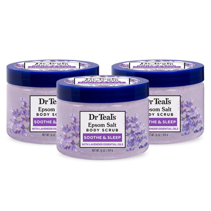 Dr Teal's front jar view showing lavender label and relaxing benefit