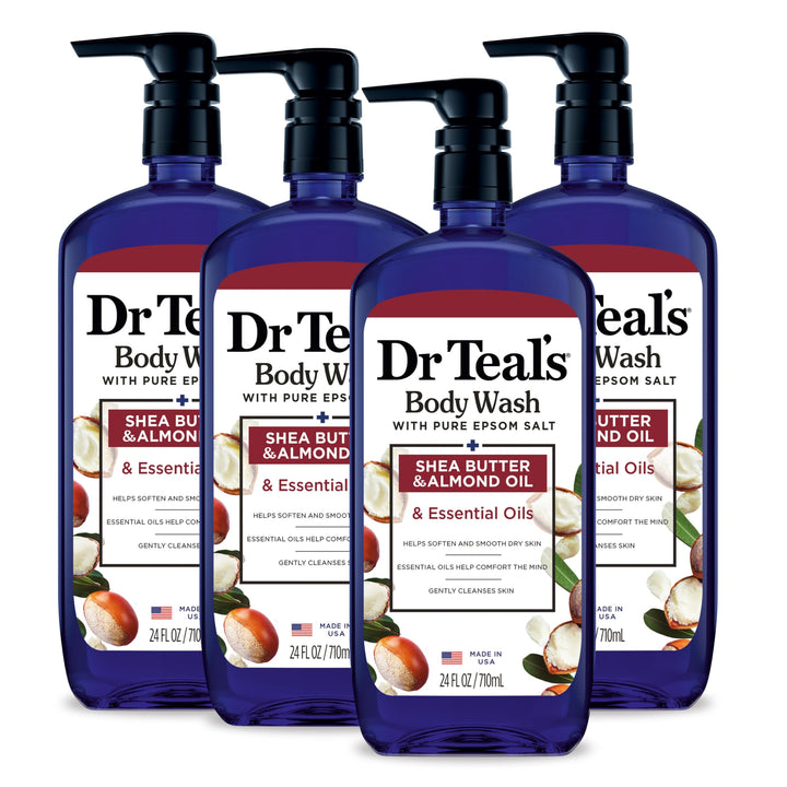 Dr Teal's front packaging showing 24 fl oz bottle and clear branding for easy selection