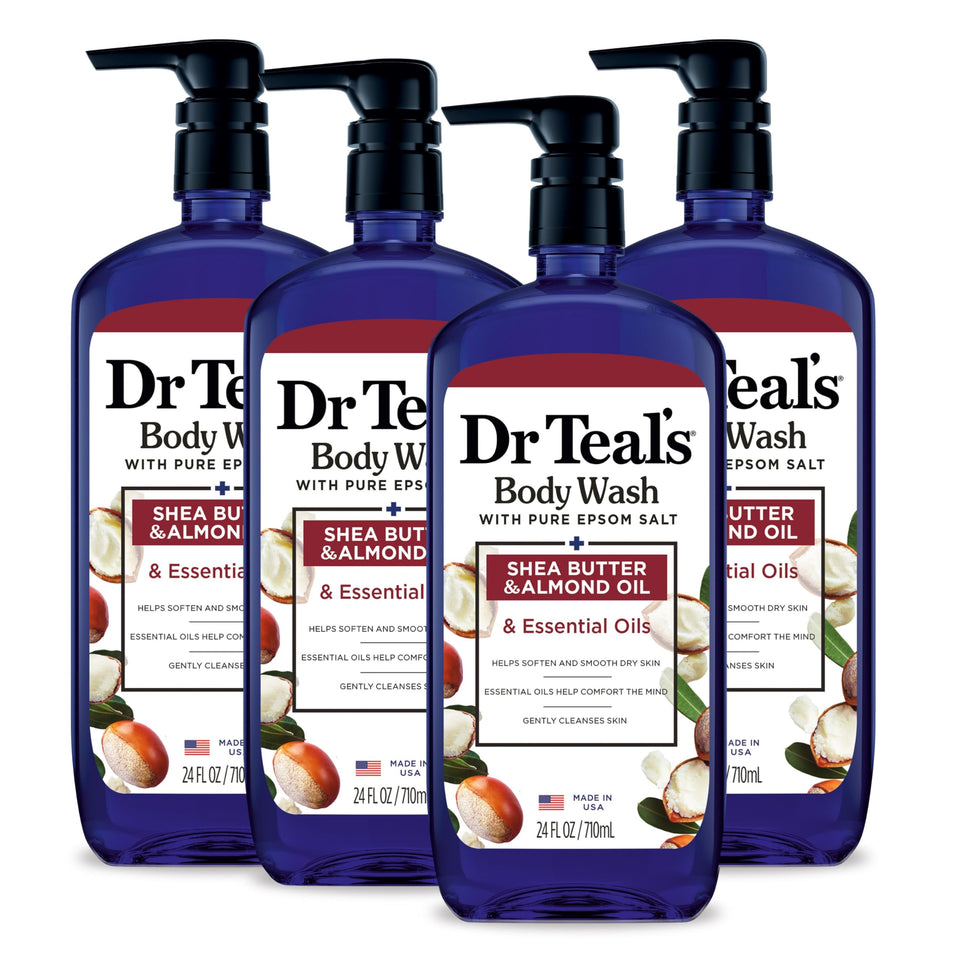Dr Teal's front packaging showing 24 fl oz bottle and clear branding for easy selection