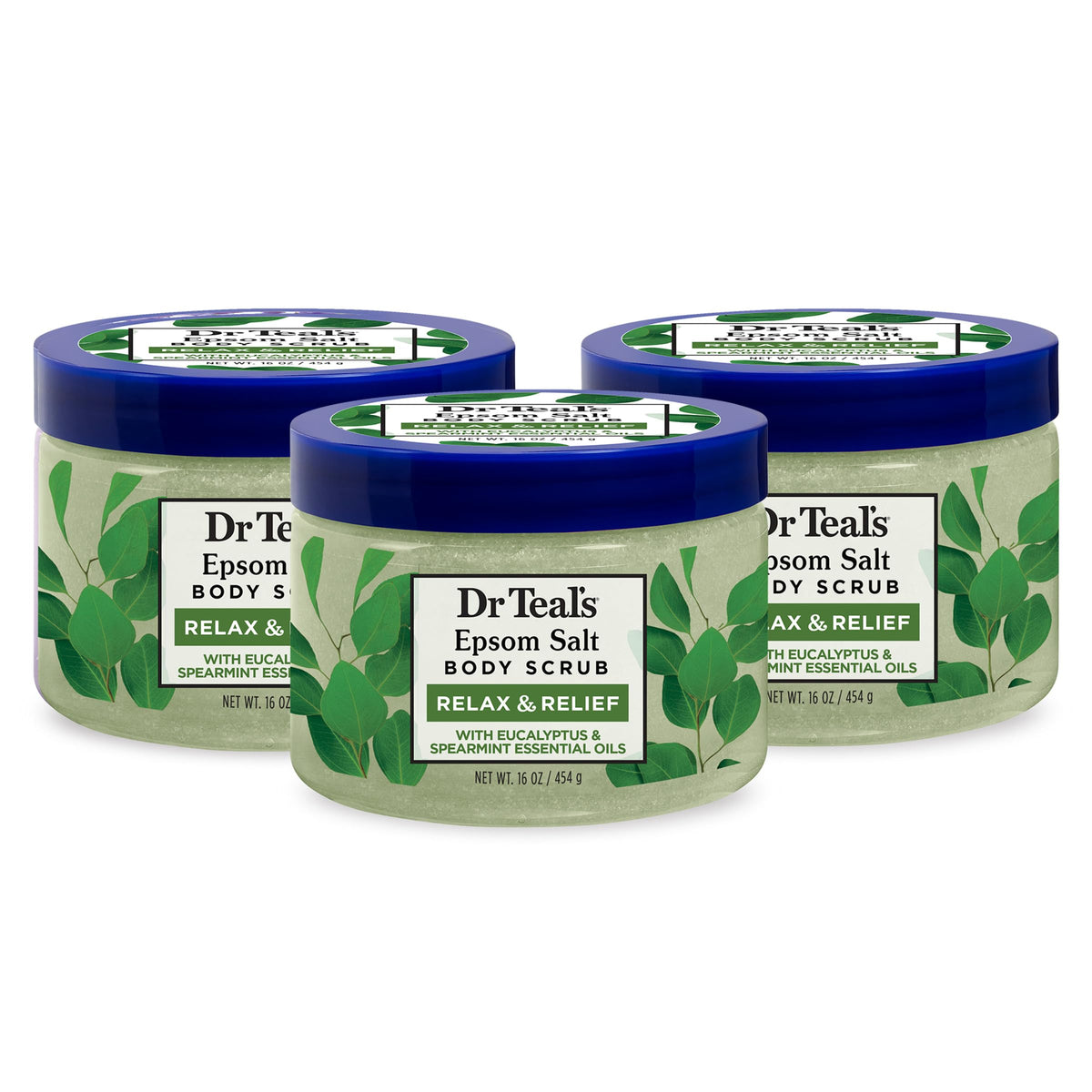 Dr Teal's front jar packaging showing brand and calming scent benefit