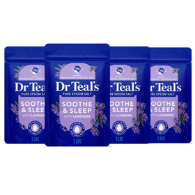 Dr Teal's front packaging showing soothe & sleep lavender benefits