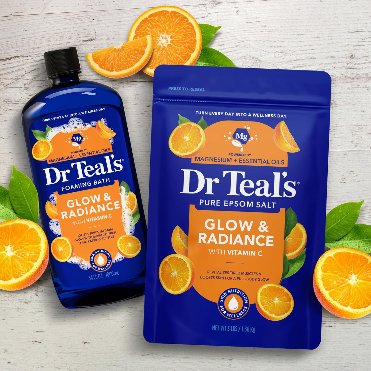Dr Teal's tub staged in bathroom to show spa-like lifestyle benefit