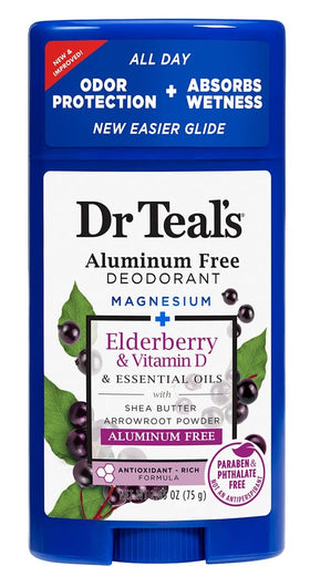 Dr Teal's deodorant in bathroom setting demonstrating easy on-the-go refreshment
