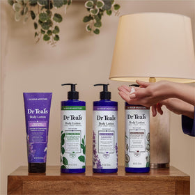 Dr Teal's in-bathroom lifestyle, daily routine refreshment benefit