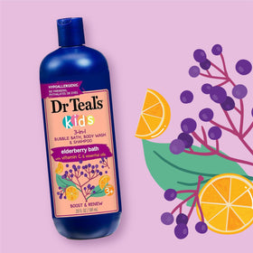 Dr Teal's bottle being poured, showing easy dispensing and controlled use