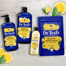 Dr Teal's label close-up showing ingredients and clean formulation