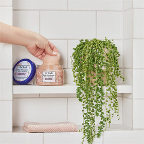 Dr Teal's product label and ingredients panel highlighting clean, paraben-free formula