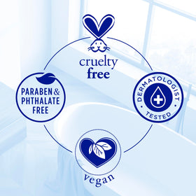Dr Teal's ingredient label close-up listing Epsom salt, shea butter, aloe vera benefits