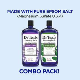 Dr Teal's pump close-up of lavender and eucalyptus scent delivering easy dispensing and control