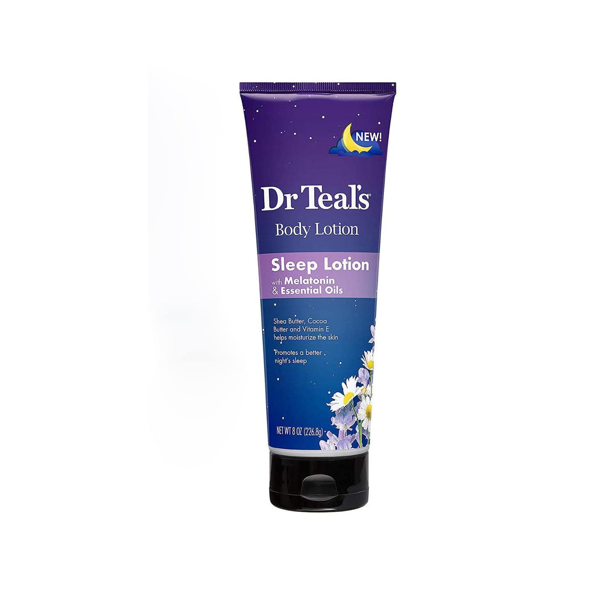 Dr. Teal's front bottle view showing label and 8oz size for bedtime hydration