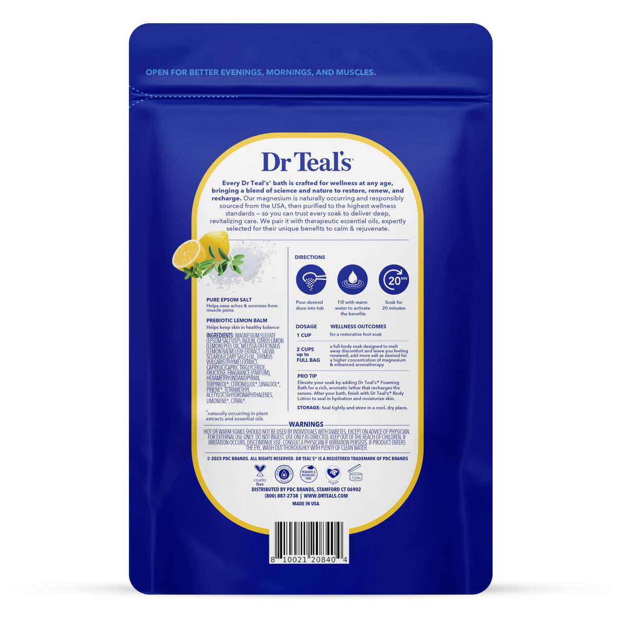 Dr Teal's salt texture close-up highlighting magnesium crystals