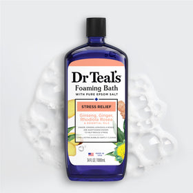 Dr Teal's four-pack stacked to show value and multi-bath supply benefit