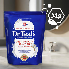 Dr Teal's salt paste applied to skin demonstrating targeted topical use