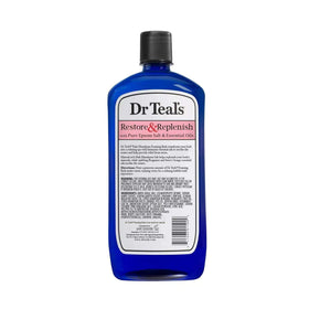 Dr Teal's close-up of pink Himalayan salt texture demonstrating mineral-rich formula