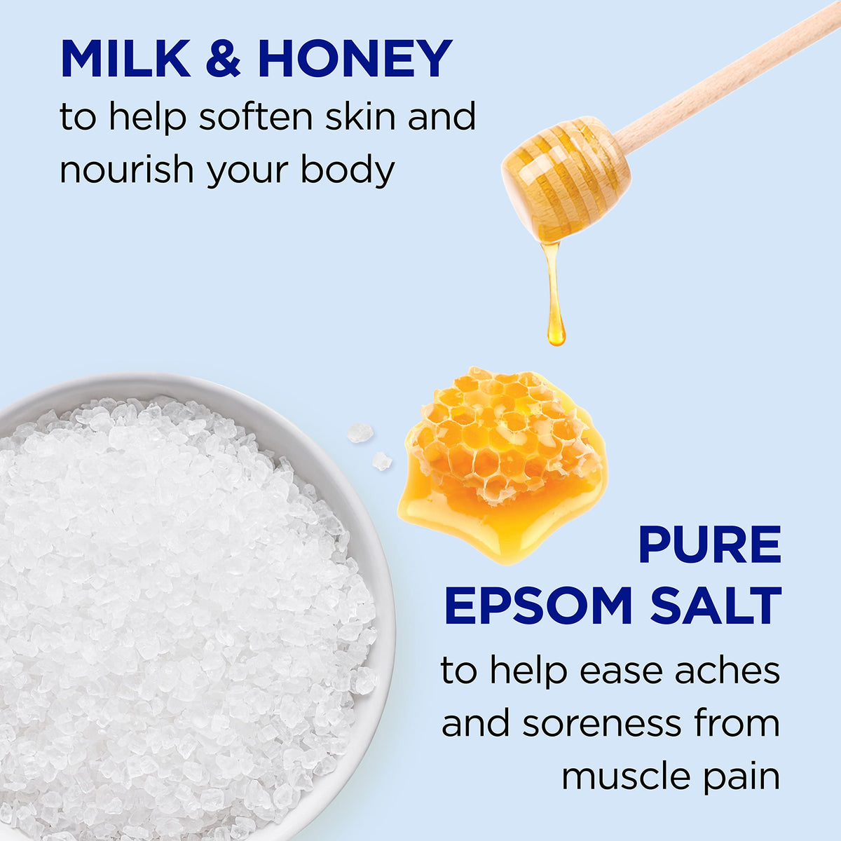 Dr. Teal's pouring soak into bathtub for a soothing skin-softening soak