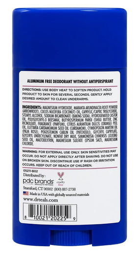 Dr Teal's deodorant in use underarm application demonstrating Rose & Milk scent and all-day freshness benefit