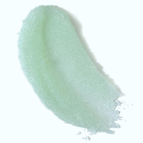 Dr Teal's wooden scoop with salt granules showing exfoliating efficacy benefit