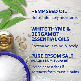 Mixing Dr Teal's salt with body wash to create an exfoliating scrub