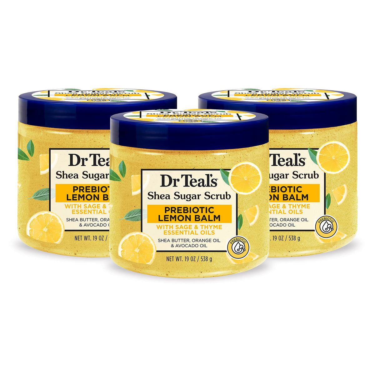 Dr Teal's front jar view showing label and benefits