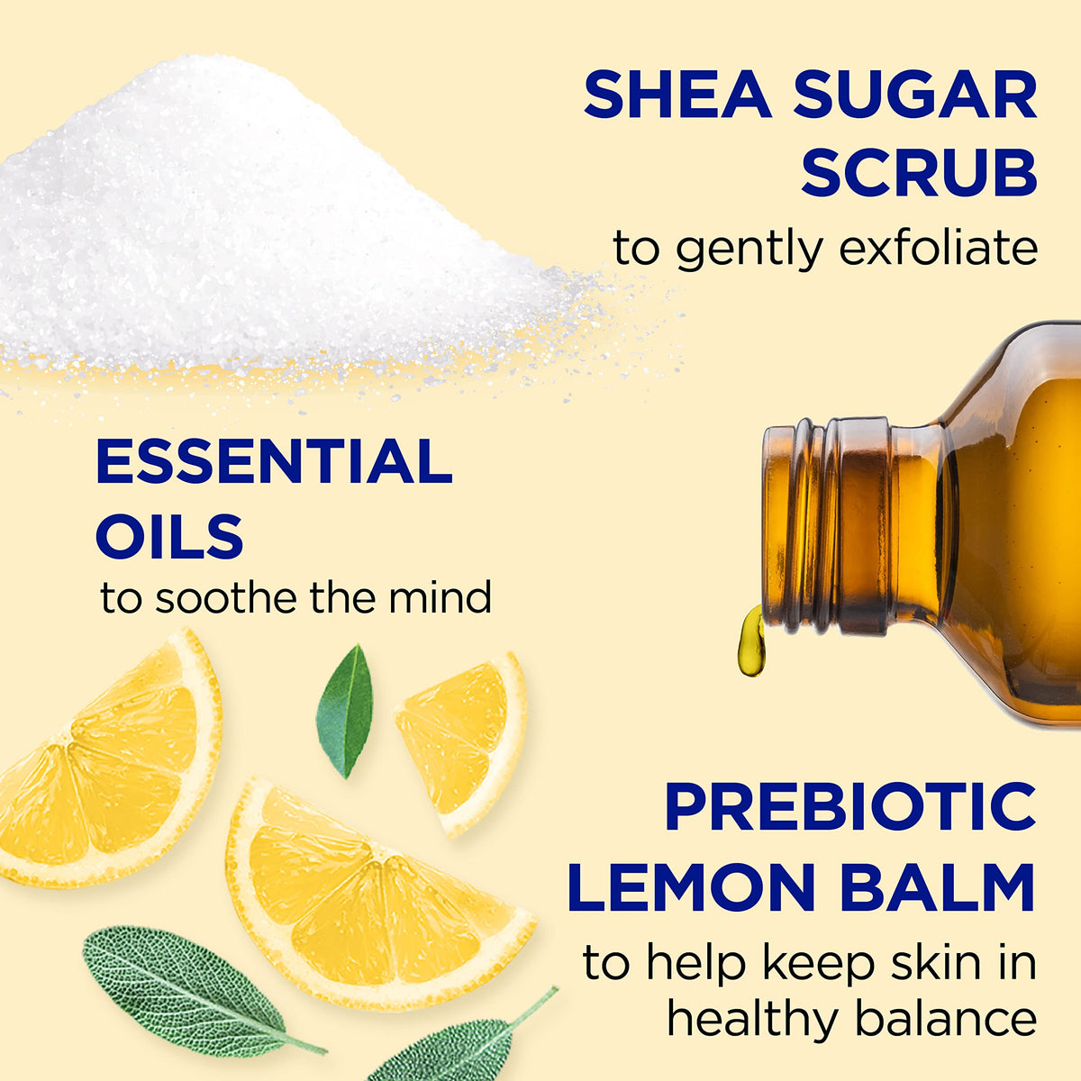 Dr Teal's open jar displaying sugar scrub texture and moisturizing look
