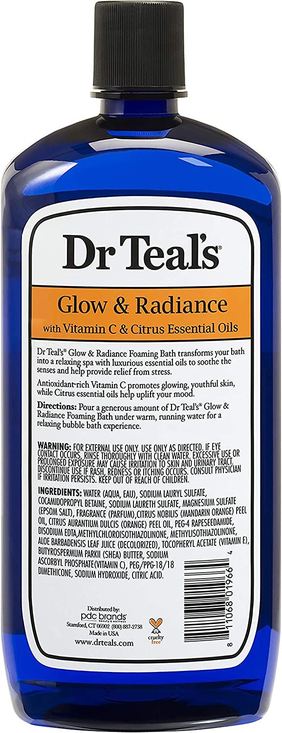 Dr Teal's two 34 fl oz bottles side-by-side to show total 68 fl oz quantity