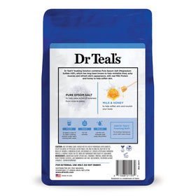 Dr. Teal's 48 oz pouch held in hand to show size and travel convenience