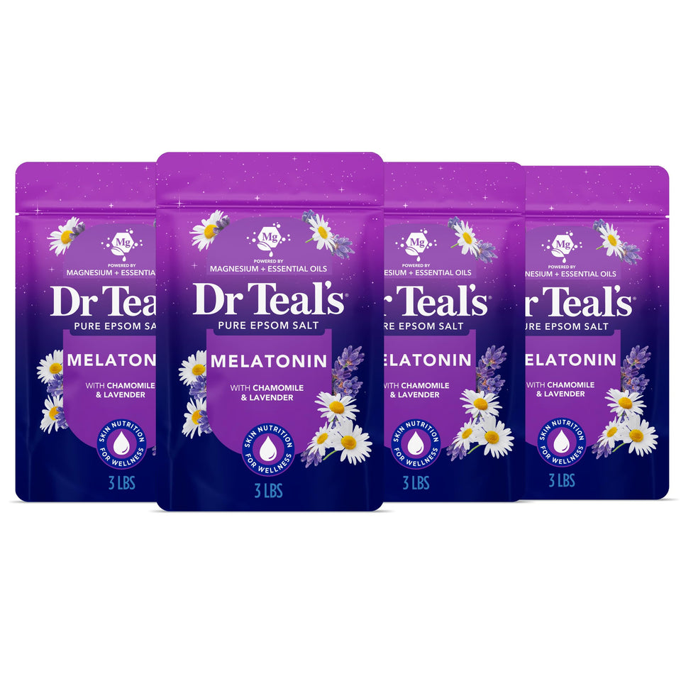 Dr Teal's front packaging showing product and scent benefits