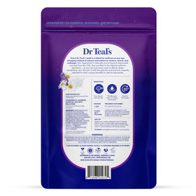 Dr Teal's close-up of Epsom granules pouring, illustrating texture benefits