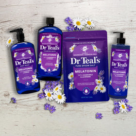 Dr Teal's four-pack stacked to show value and multi-pack storage