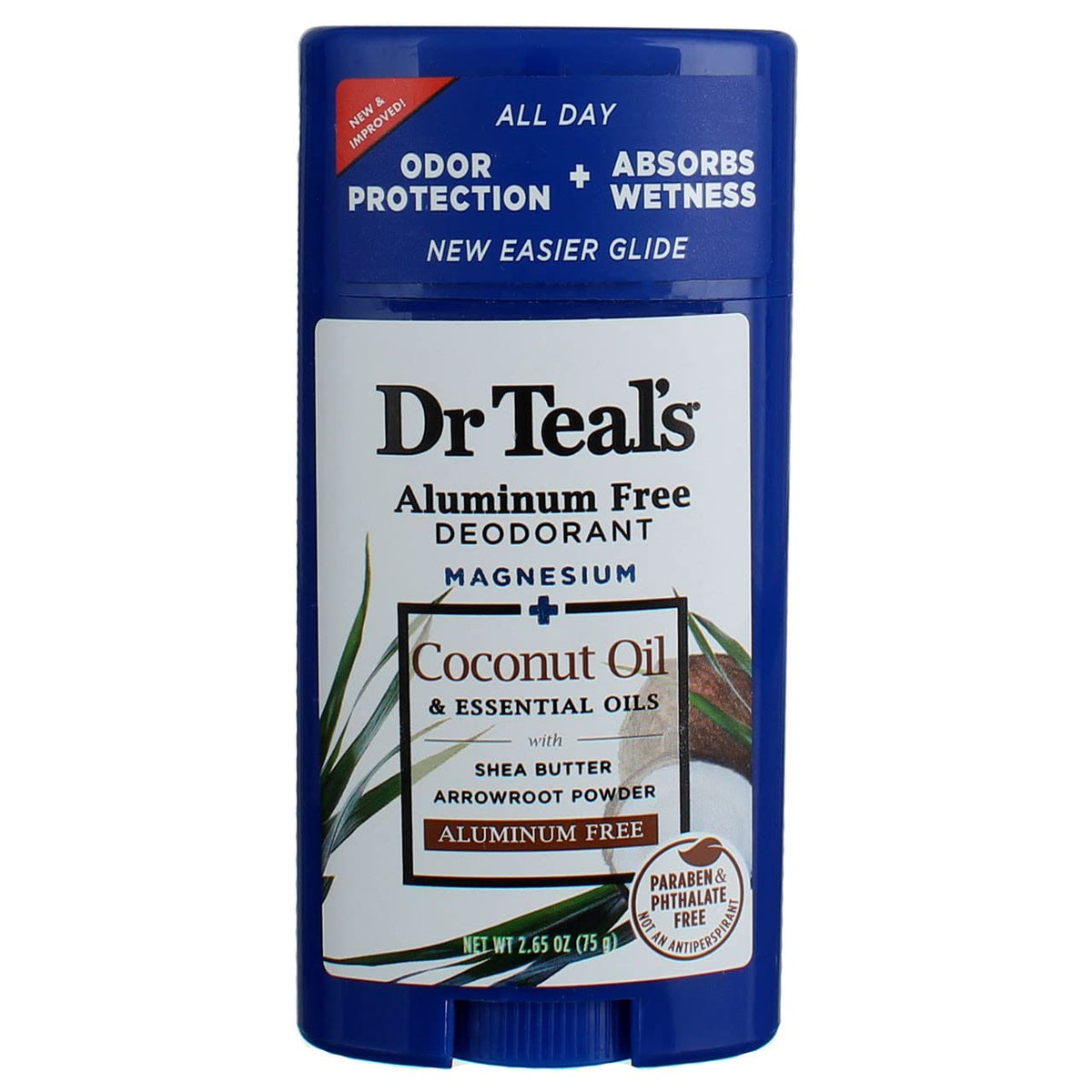 Dr Teal's close-up of deodorant stick texture highlighting smooth application
